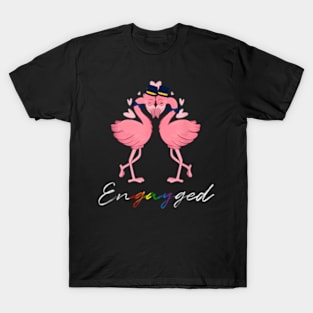 Flamingo Gay LGBT  Flag T-Shirt